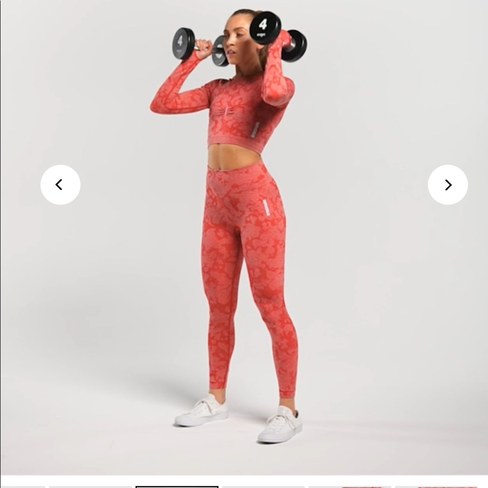 COPY - Red adapt camo seamless gymshark leggings